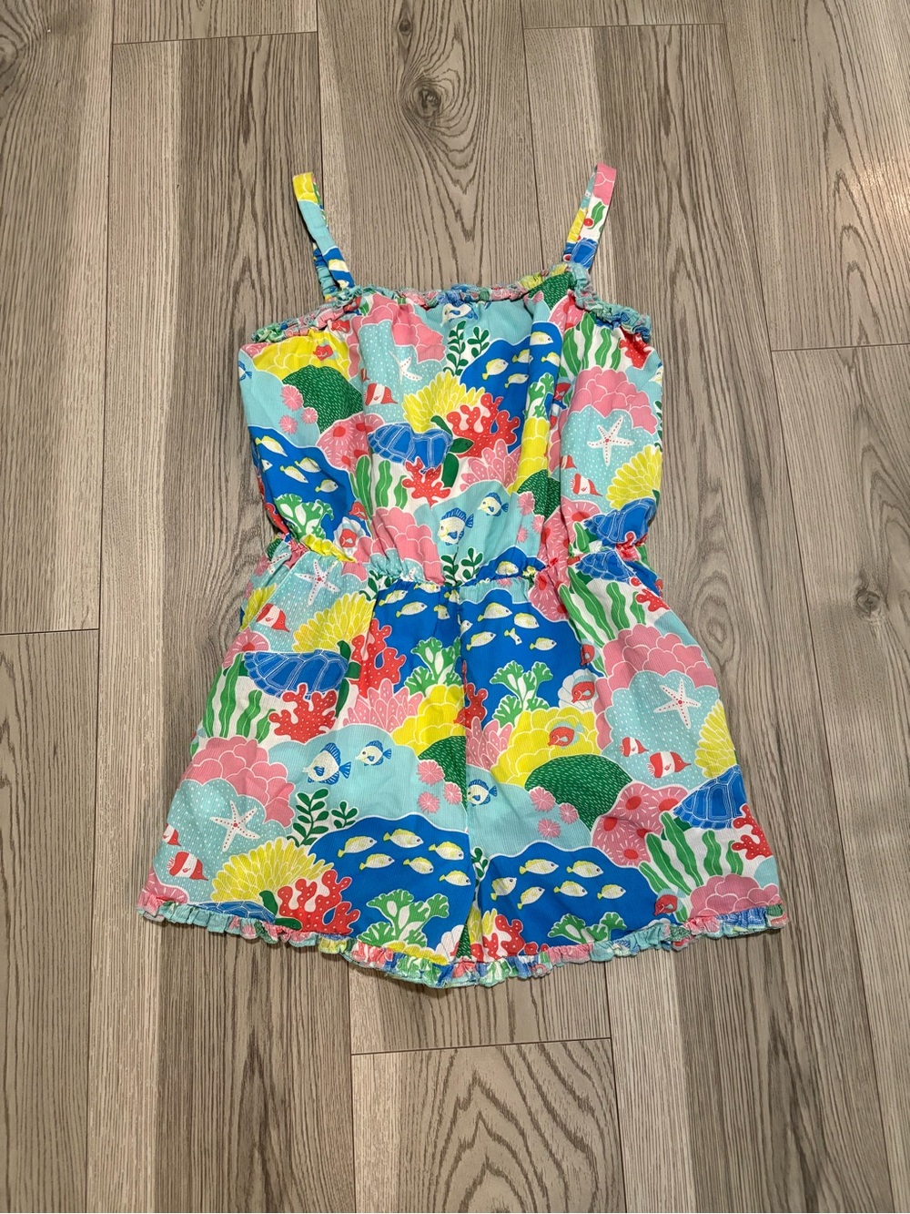 Mini Boden Girls Under the Sea Print Romper Size 11/12